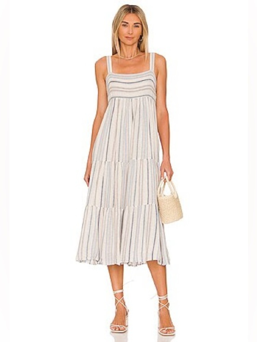 Shailene Midi Dress in Montauk Stripe